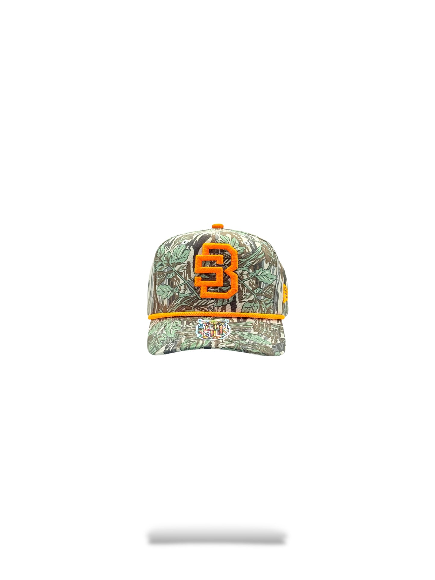 6panel mid crown leaf with orange rope