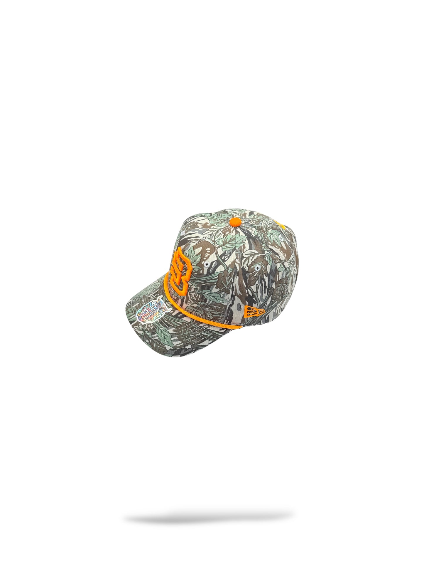 6panel mid crown leaf with orange rope