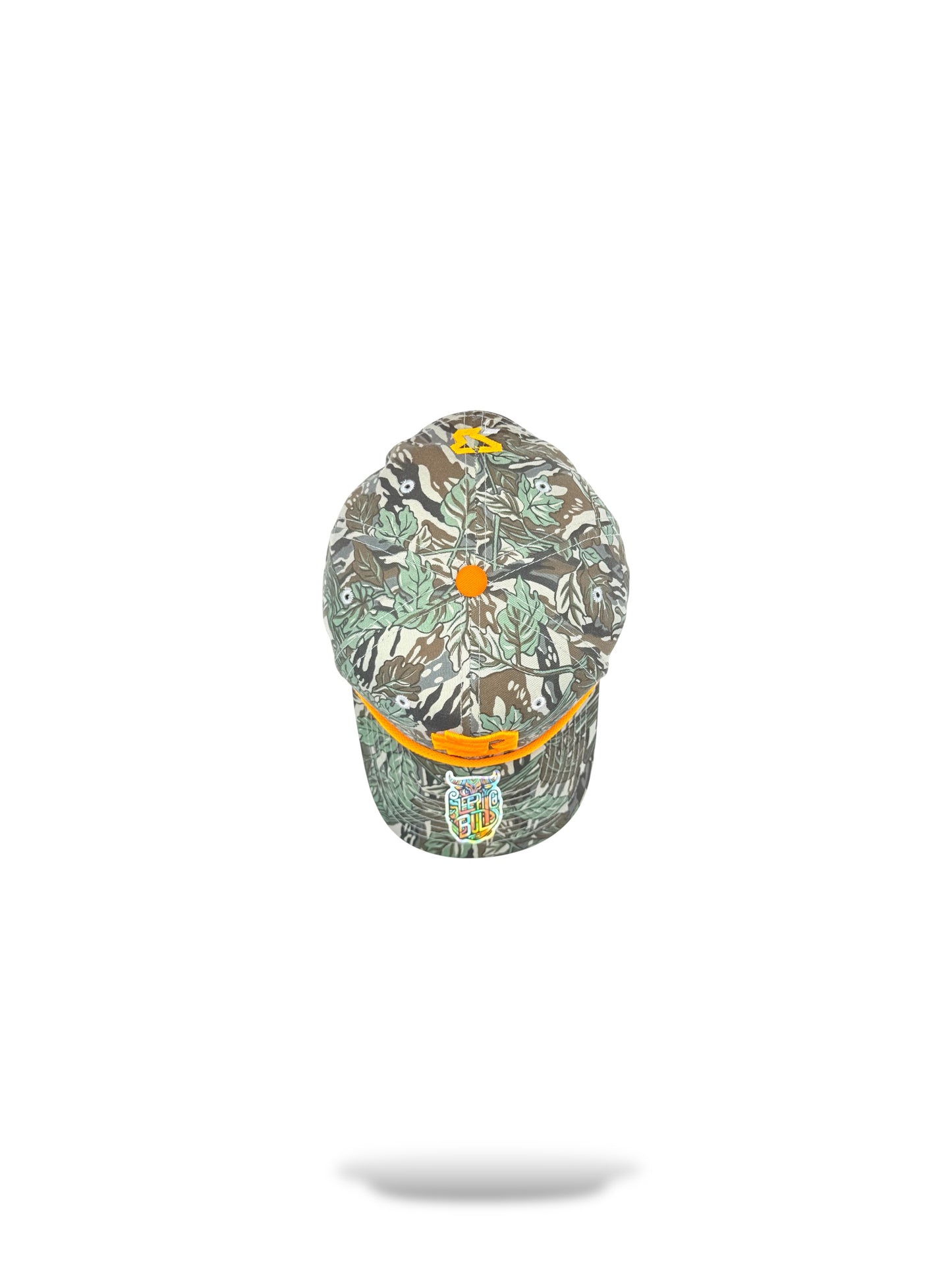 6panel mid crown leaf with orange rope