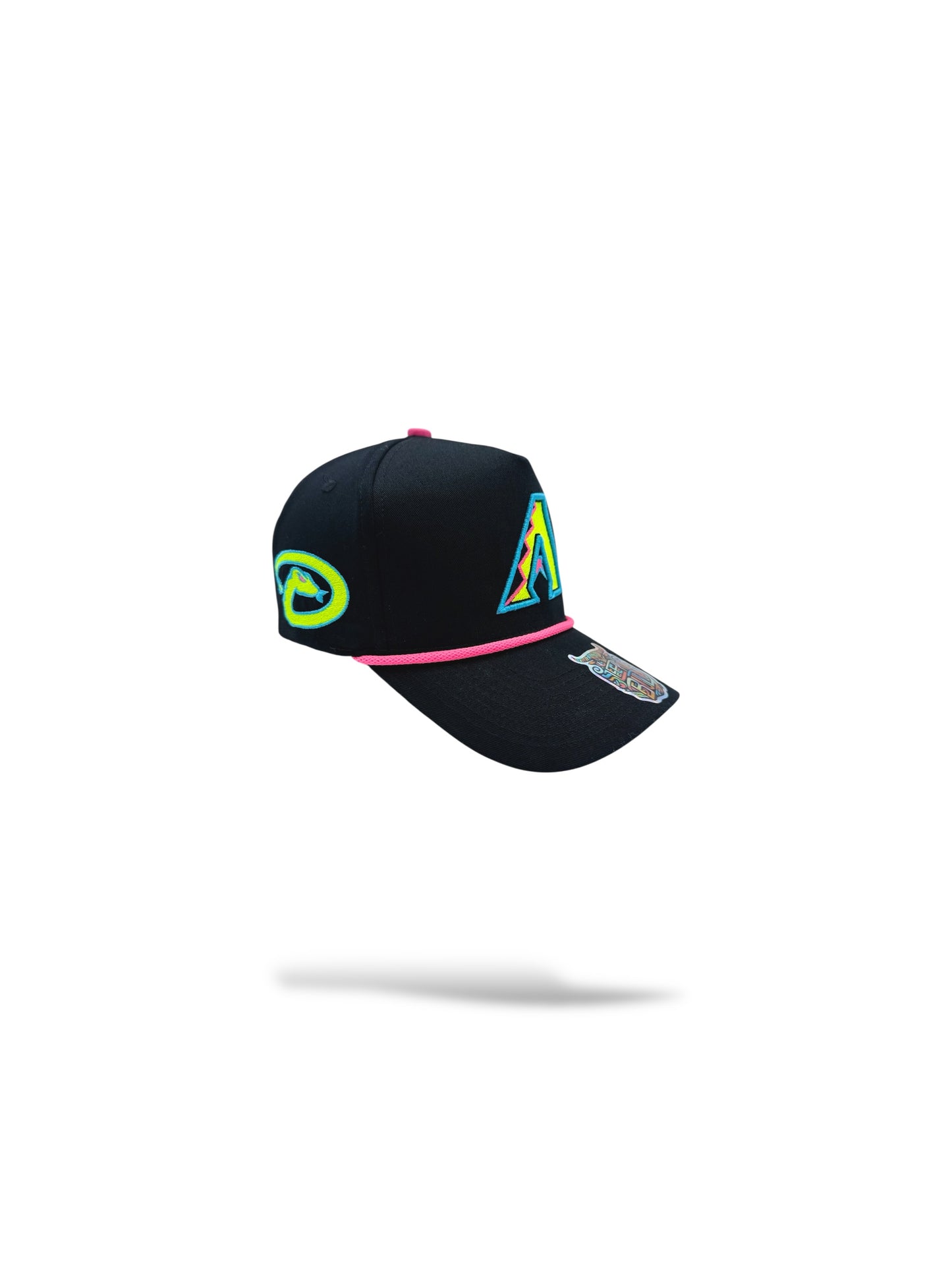 Black 5 panel trucker hat