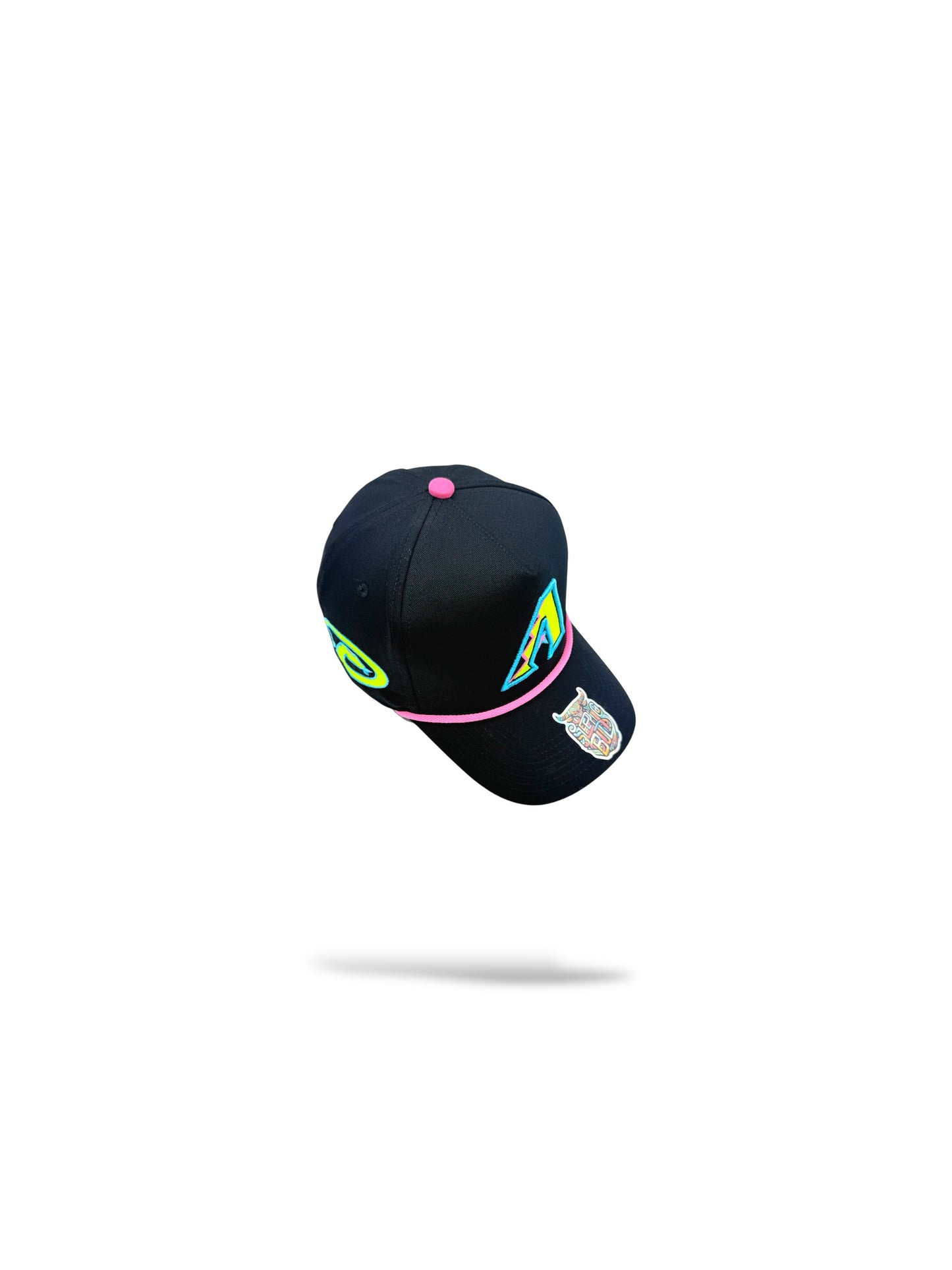 Black 5 panel trucker hat