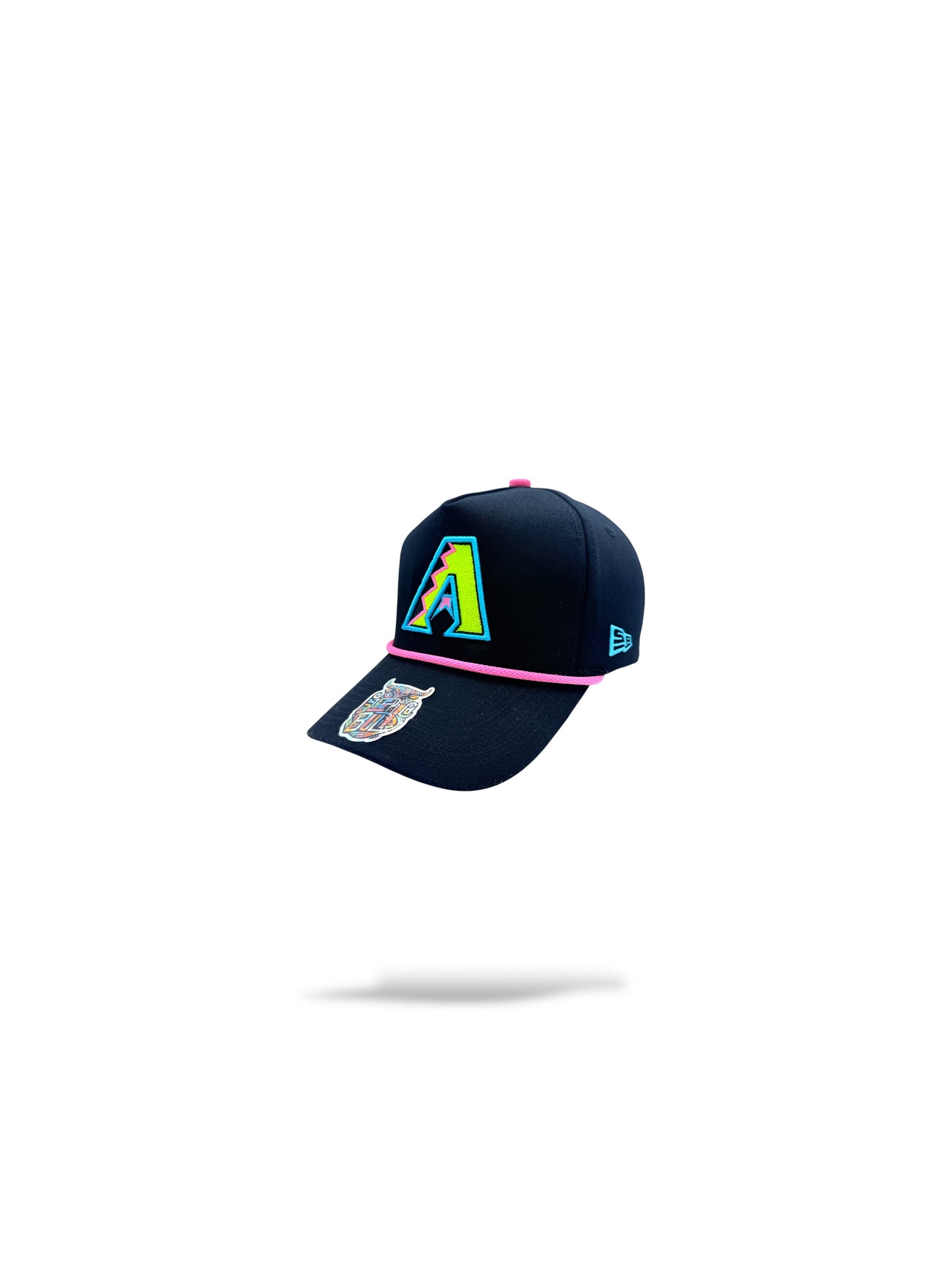 Black 5 panel trucker hat