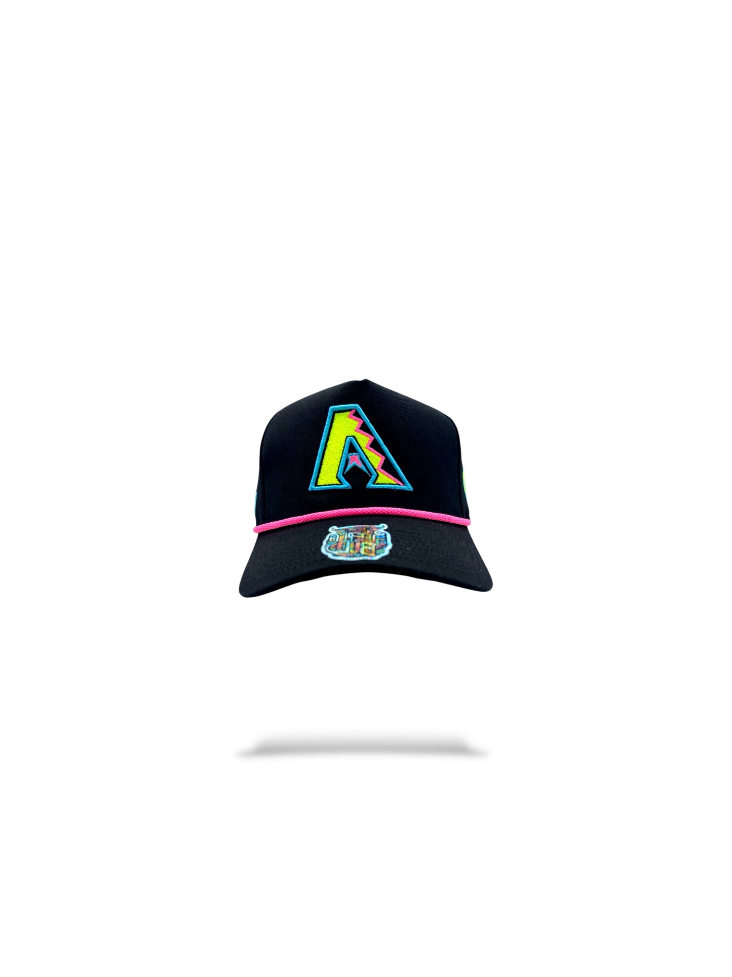 Black 5 panel trucker hat